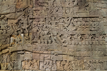 Fototapeta na wymiar Bayon bas relief