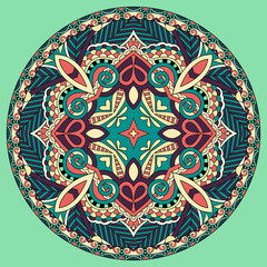 decorative design of circle dish template, round geometric patte