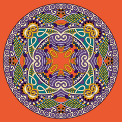 decorative design of circle dish template, round geometric patte