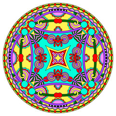 decorative design of circle dish template, round geometric patte