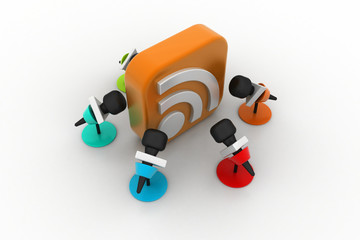 Micro phone with rss sign