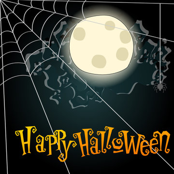 Halloween spiderweb illustration