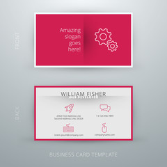 Modern simple business card template