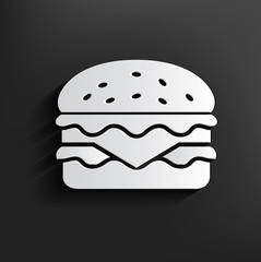 Hamburger symbol on dark background,clean vector