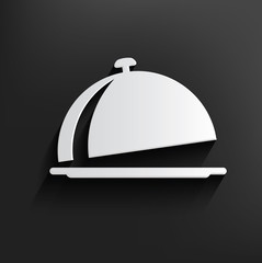 Food symbol on dark background,clean vector