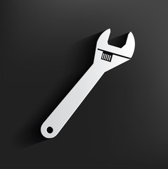 Repair symbol on black background,clean vector