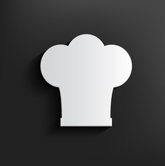 Hat cooking symbol on black background,clean vector