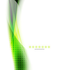 Abstract background, green wave business template