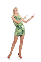 Naklejka premium Woman in fashion clothing concept