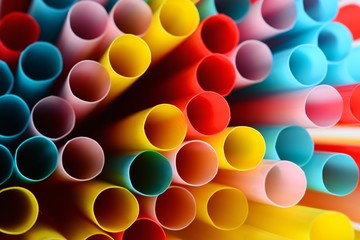 Colorful straws background
