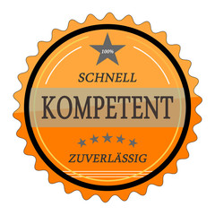 ql53 QualityLabel - Schnell Kompetent Zuverlässig - orange g2030