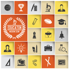 Education icon set design,clean vector