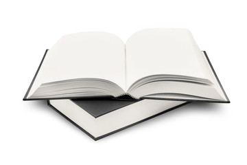 Open book isolated on white background