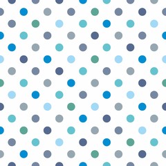Tile vector pattern with polka dots on white background