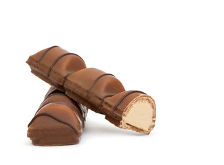 chocolate bar isolated on white background