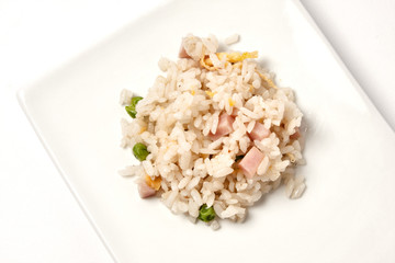 Chinese rice with vegetables and eggs