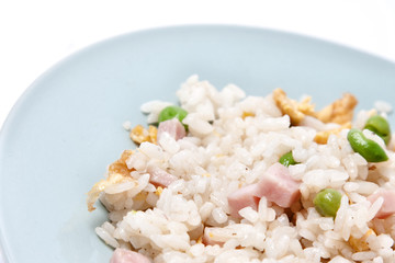 Chinese rice with vegetables and eggs