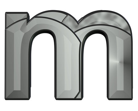 gri siyah renkli m harfi tasarımı