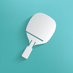 Table tennis symbol on blue background,clean vector