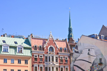 Fototapeta na wymiar The architecture of the old town. Riga. Latvia