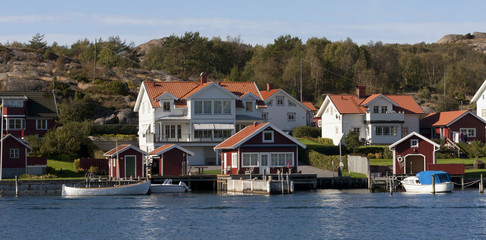Fototapeta na wymiar Swedish coastal village
