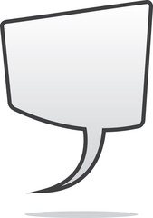Isolated blank floating speech bubble
