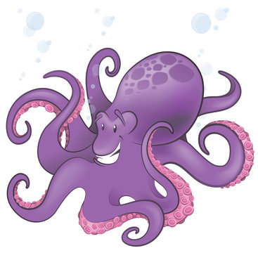Cute Octopus Character.