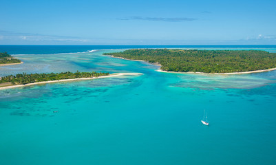 Aerial view of Sainte Marie island, Madagascar