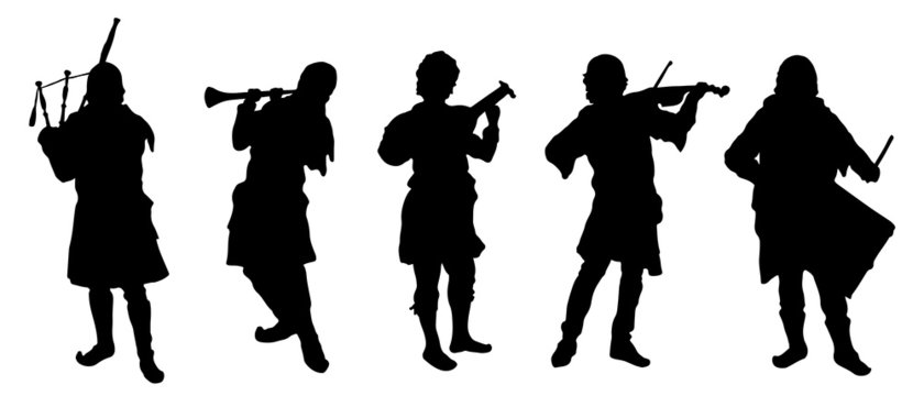 musician silhouettes