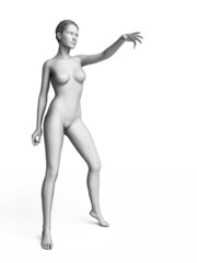 3d rendered illustration of a white female