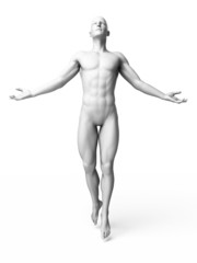 3d rendered illustration of a white man