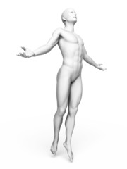 3d rendered illustration of a white man