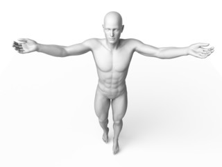 3d rendered illustration of a white man