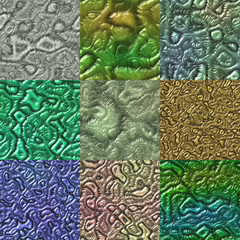 Set of alien skin organic seamless generated textures