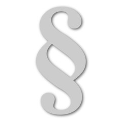 Paragraphzeichen mit Schatten