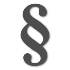 Paragraphzeichen mit Schatten