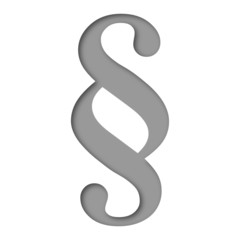 3D Paragraphzeichen in grau