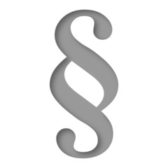 Paragraphzeichen mit Schatten als Designelement