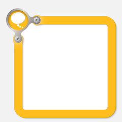 yellow frame for any text with speech bubble