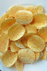 Potato chips in the dish