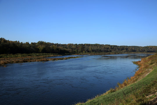 The view on the wide river