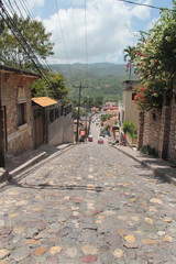 Small town of Copan Ruinas, Honduras, famous Mayan ancient city