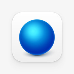 Sphere App icon. Isolated vector