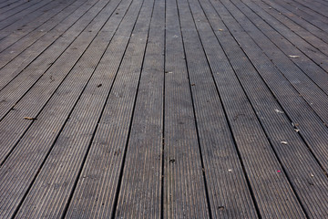 Aged gray wooden terrace floor background