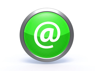 Email circular icon on white background