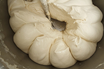 Making of bakery products in bakery shop