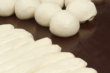 Making of bakery products in bakery shop