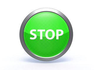 stop circular icon on white background
