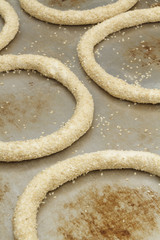 Making of bakery products in bakery shop