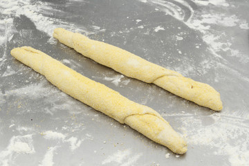 Making of bakery products in bakery shop